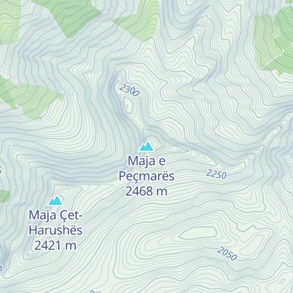 Map of Maja e Peçmarës