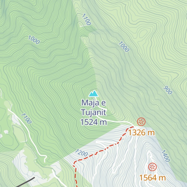 Map of Maja e Tujanit