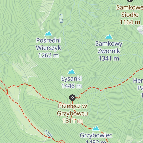 Map of Łysanki
