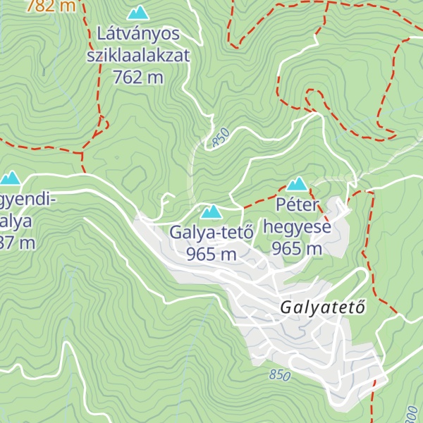 Map of Galya-tető