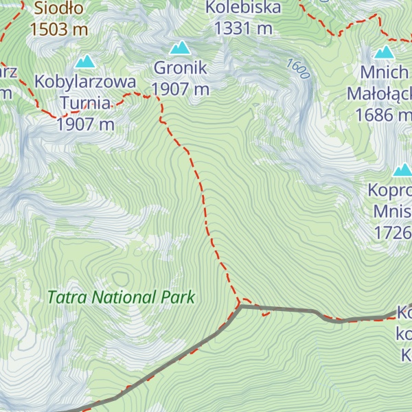 Map of Czerwony Grzbiet