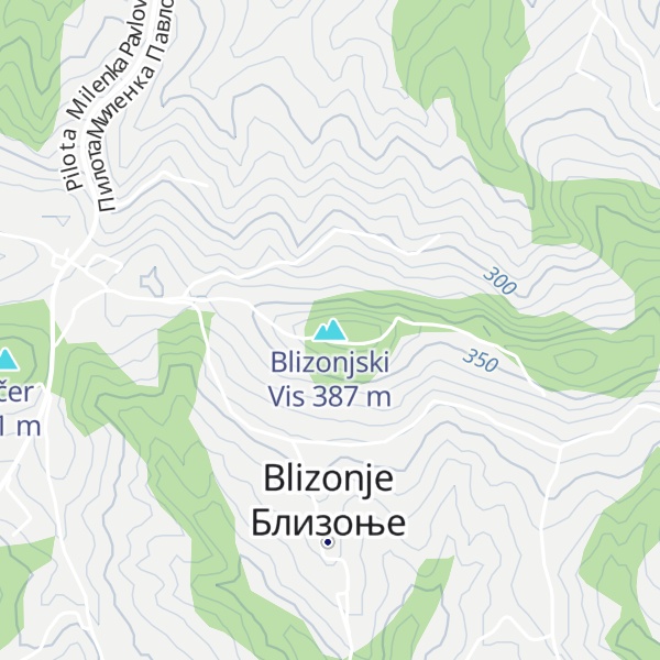 Map of Blizonjski Vis