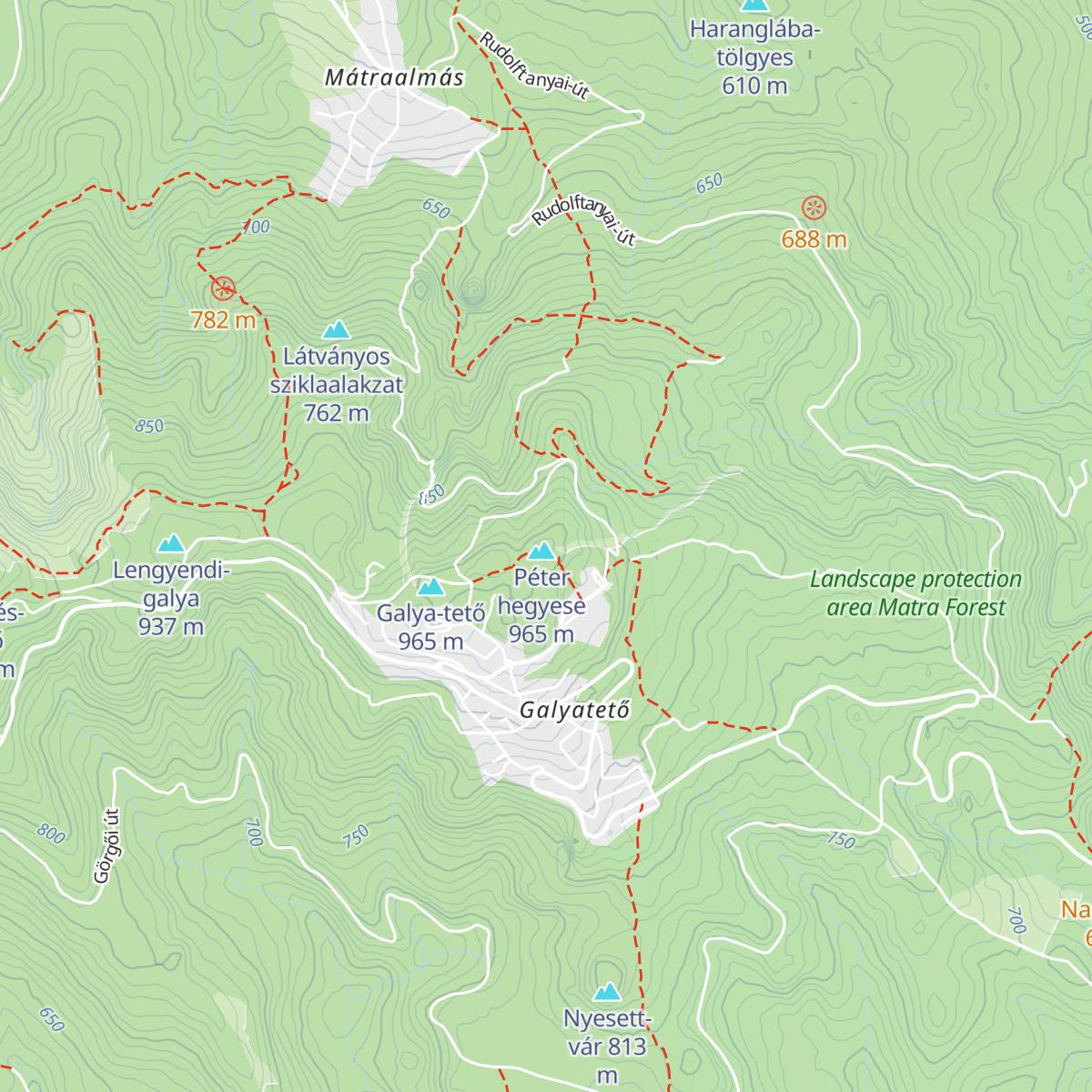 Galyatető bivakszállás map