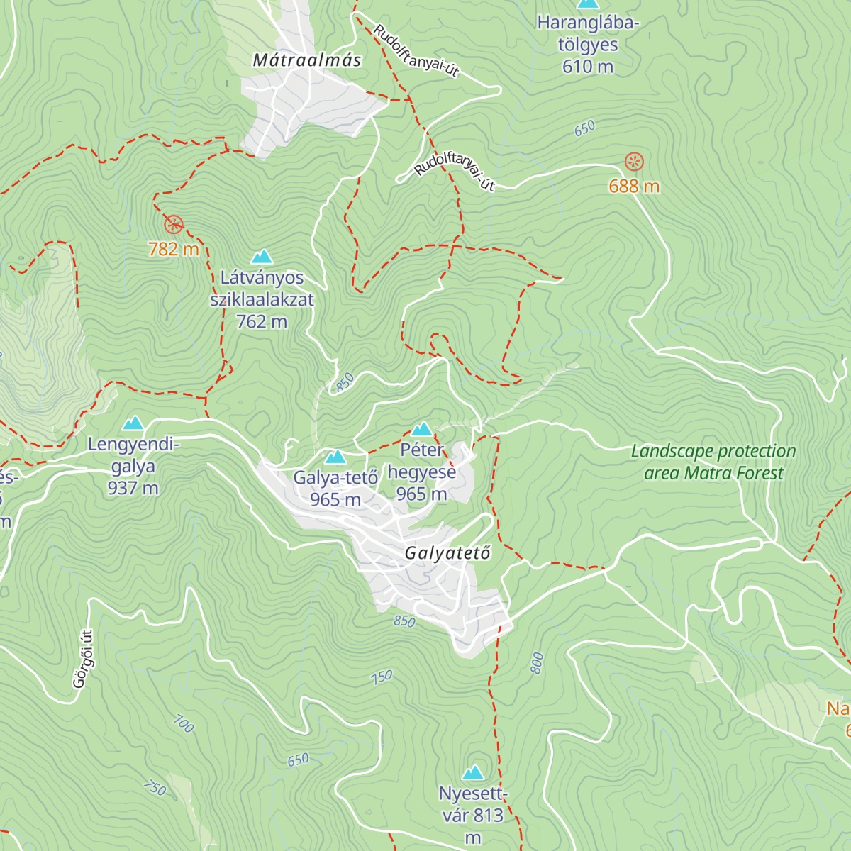 Galyatető bivakszállás map