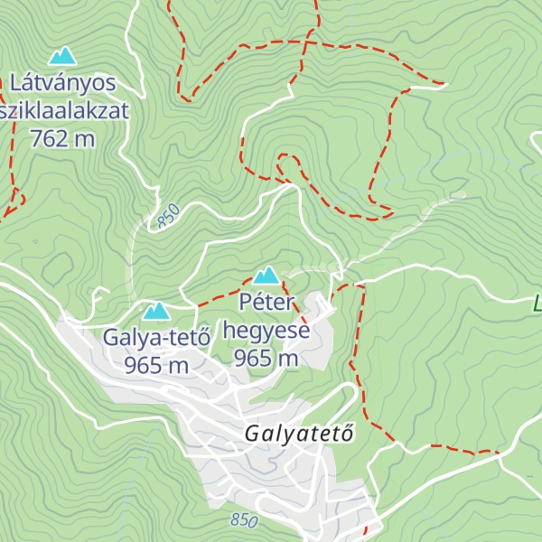 Map of Galyatető bivakszállás