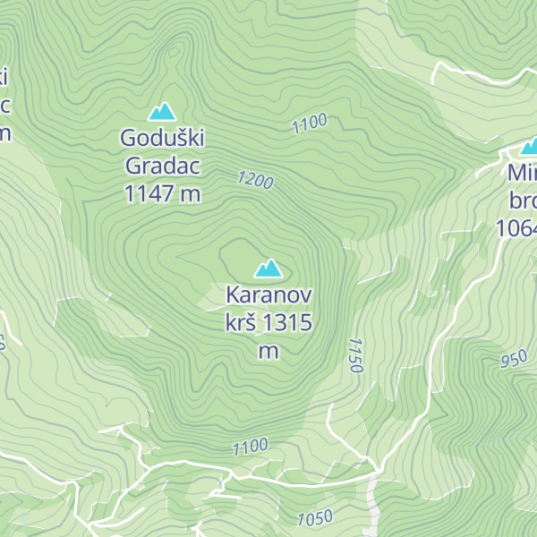 Map of Karanov krš