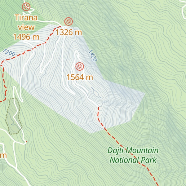 Map of Mali i Dajtit