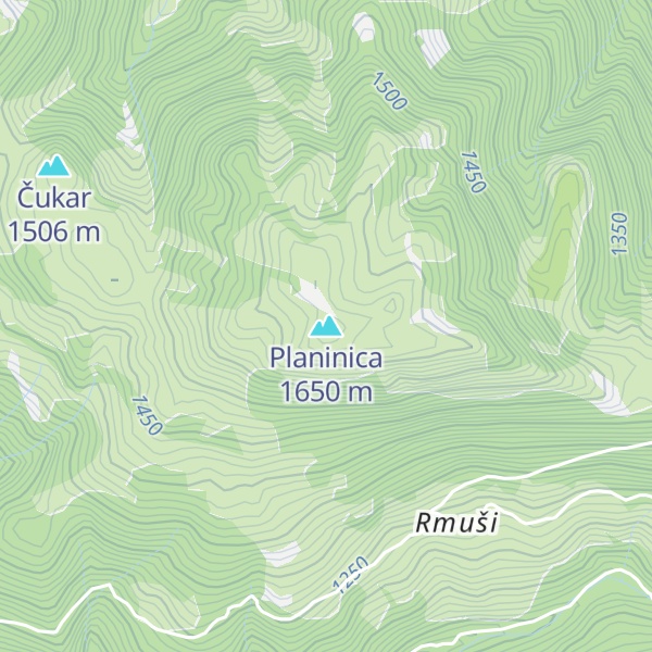 Map of Planinica