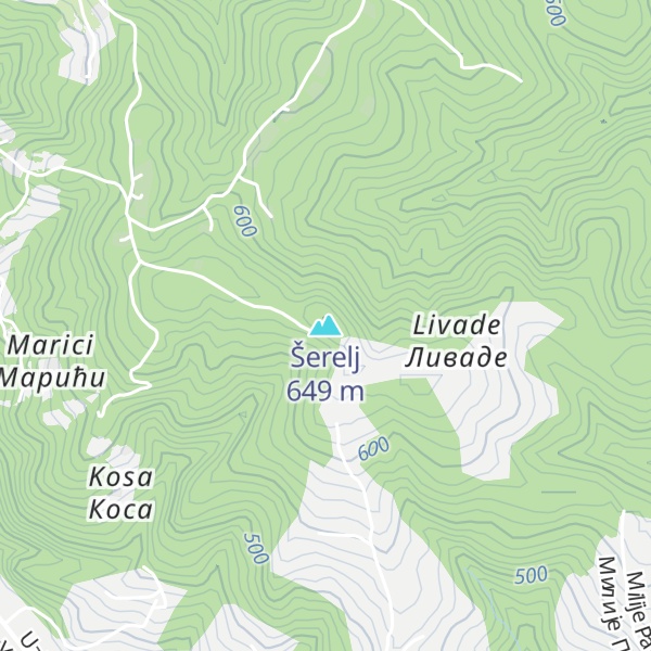 Map of Šerelj