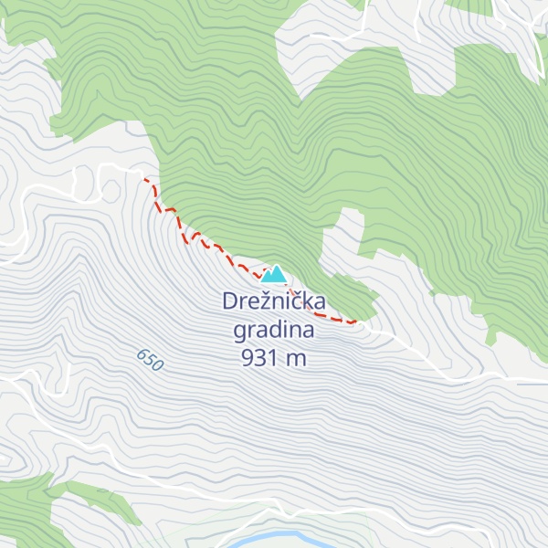 Map of Drežnička gradina