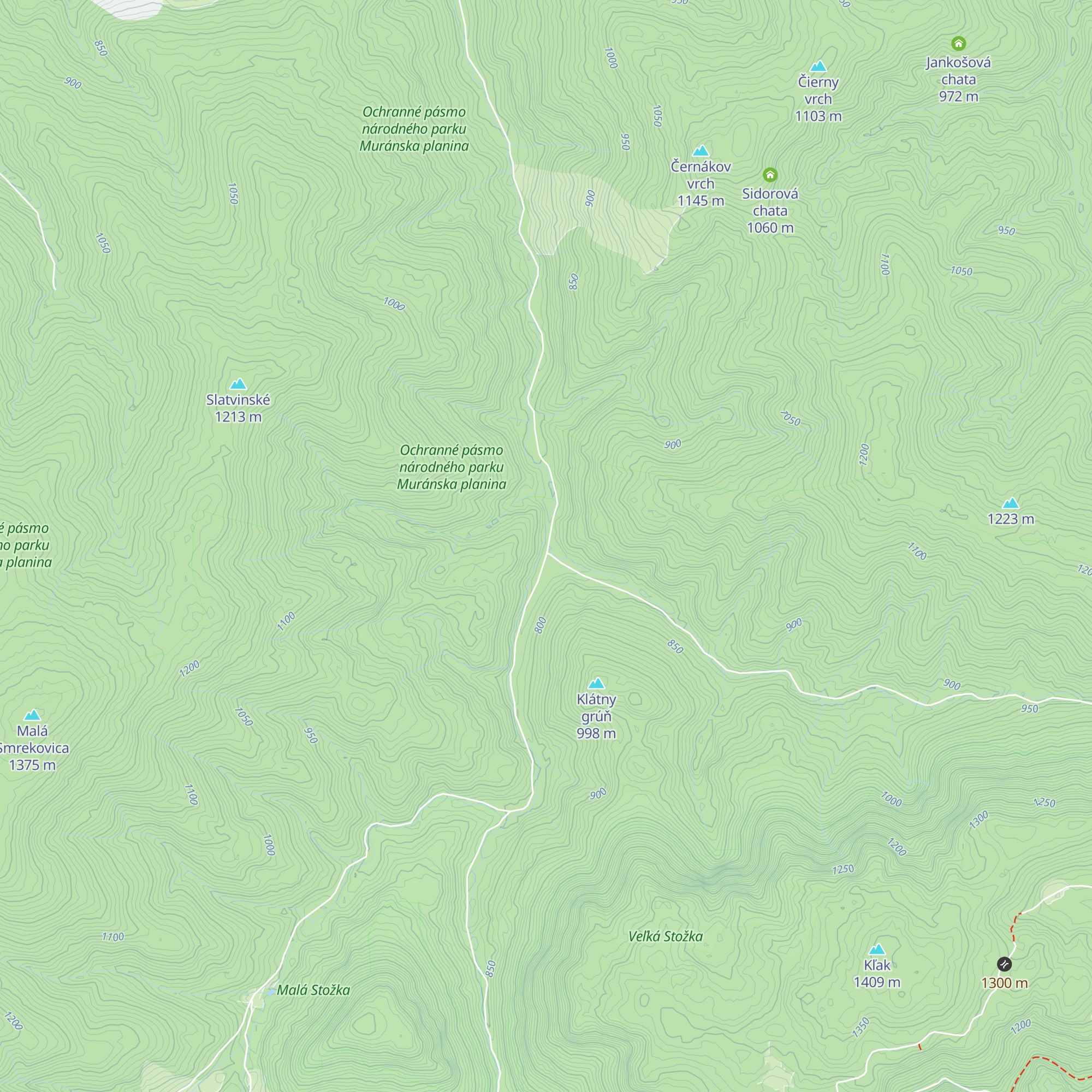 Ochranárska chata map