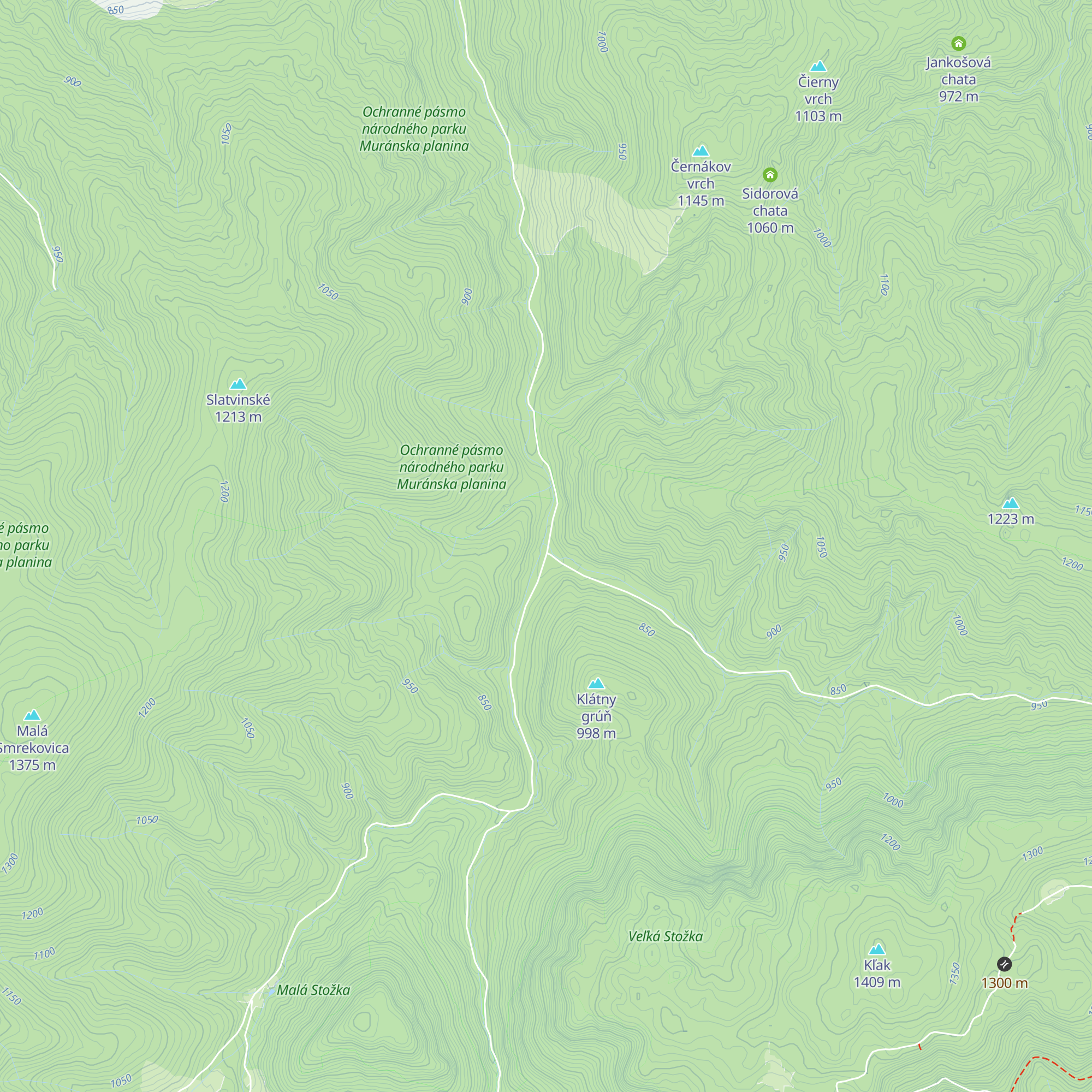 Ochranárska chata map