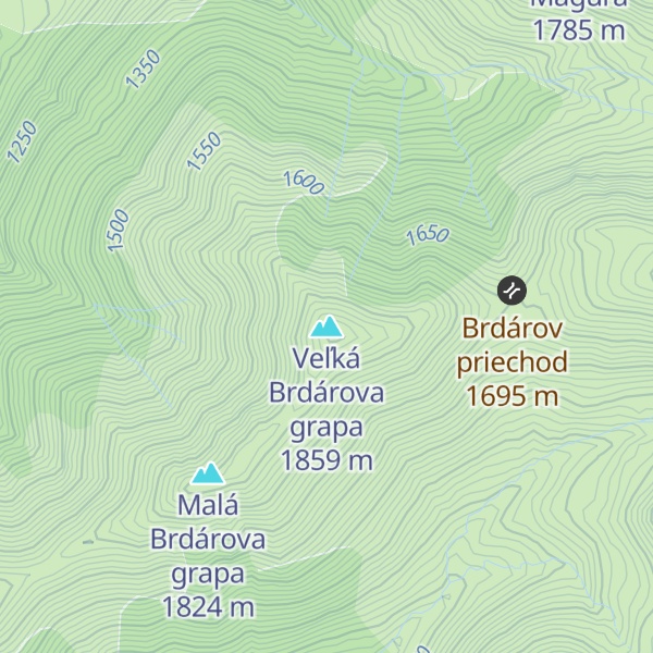 Map of Veľká Brdárova grapa