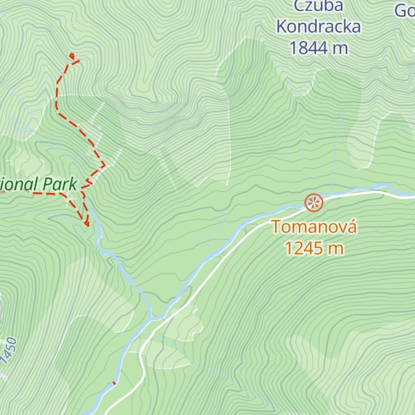 Map of Chata Tomanová