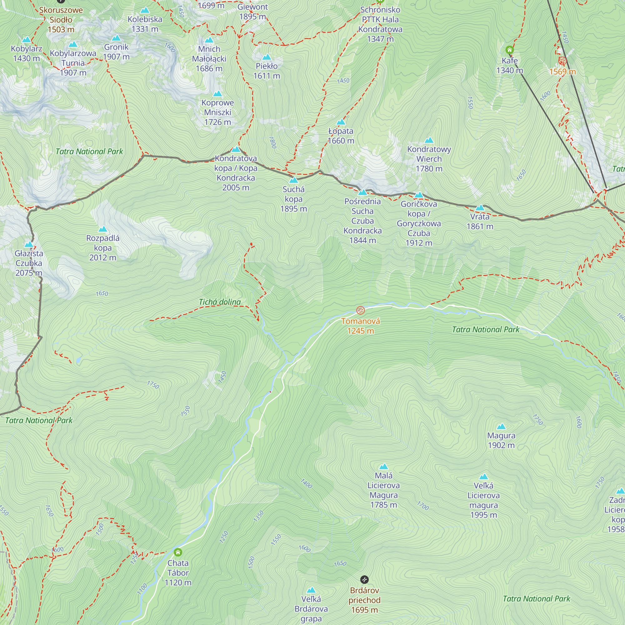 Chata Tomanová map