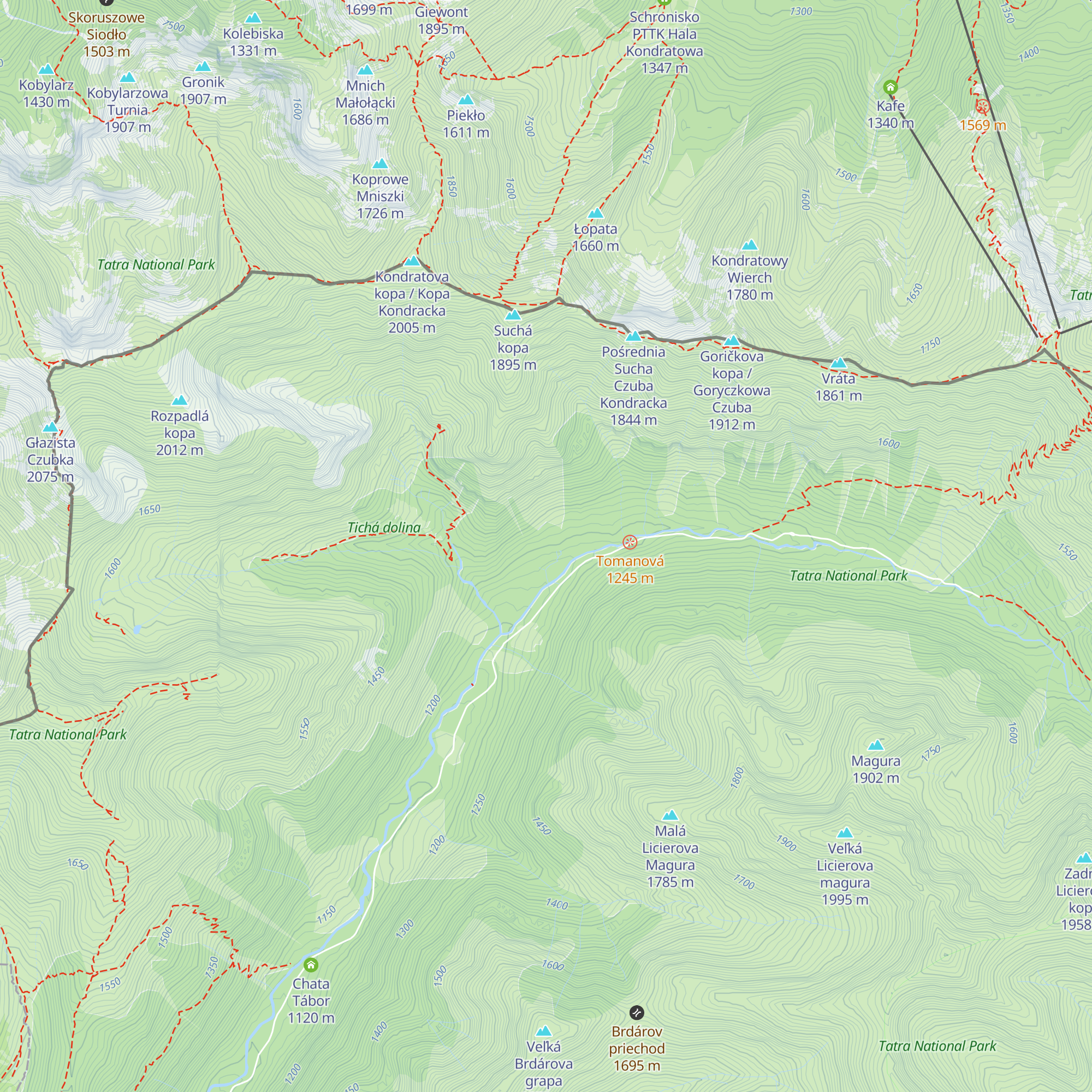 Chata Tomanová map