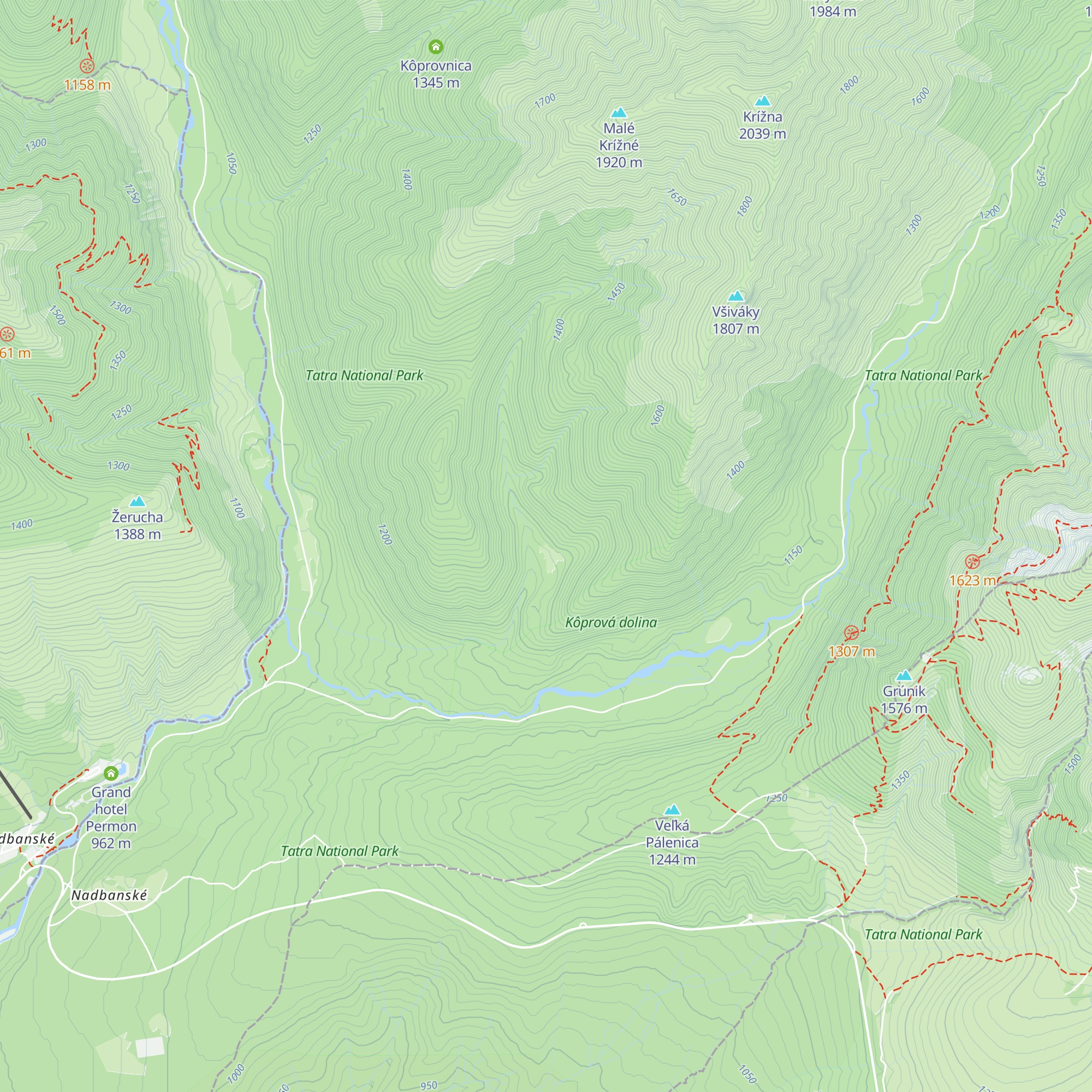 Chata Krížna map