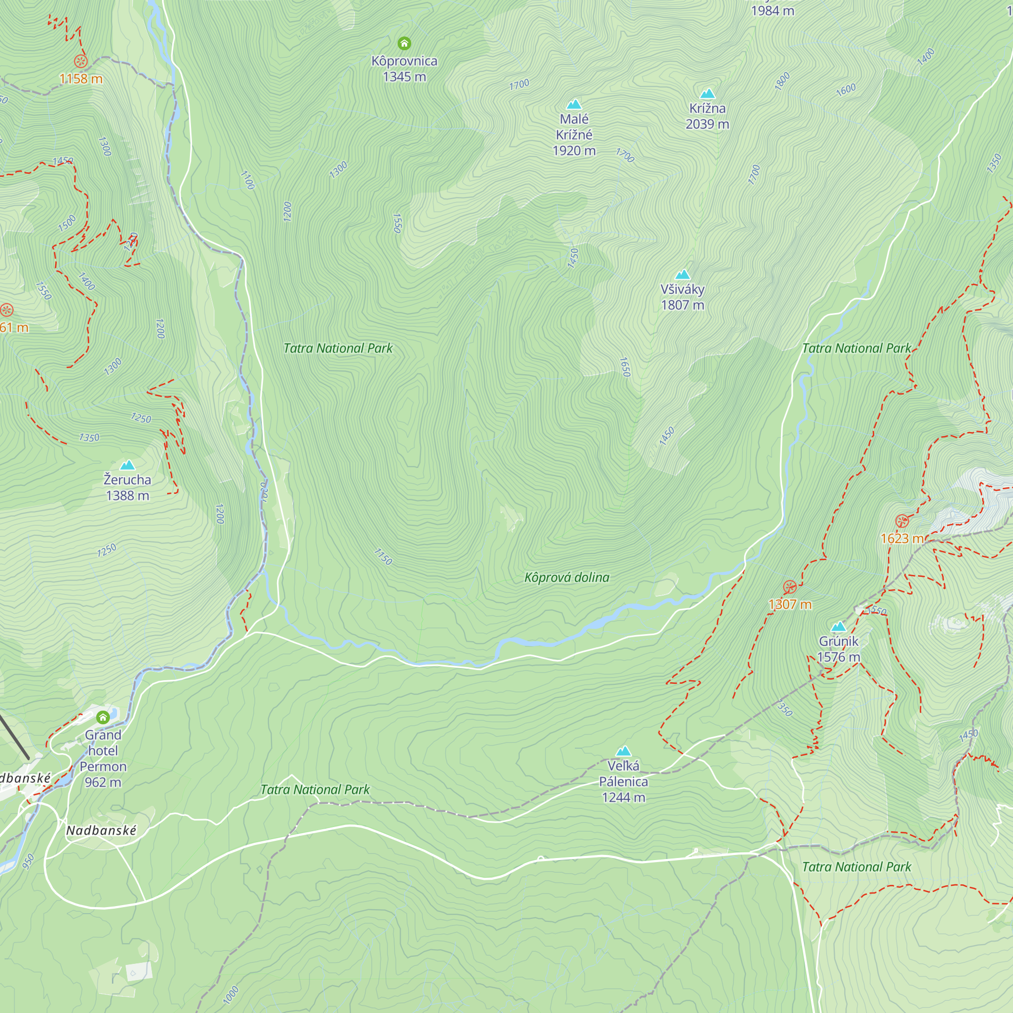 Chata Krížna map