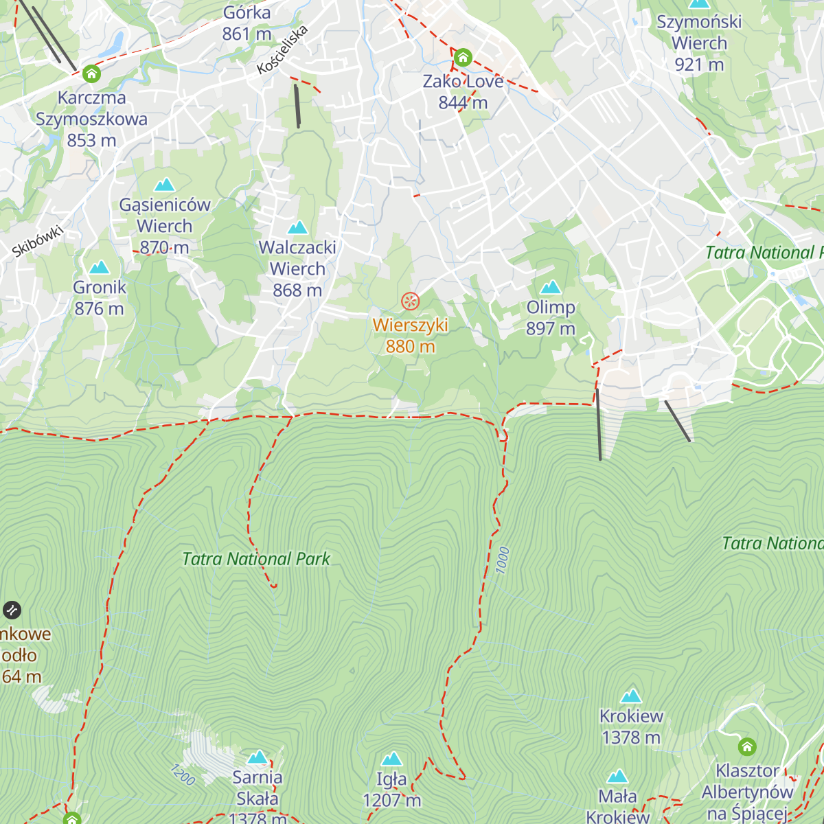 Apartament Pod Spadowcem map