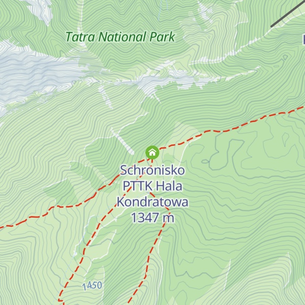Map of Schronisko PTTK Hala Kondratowa