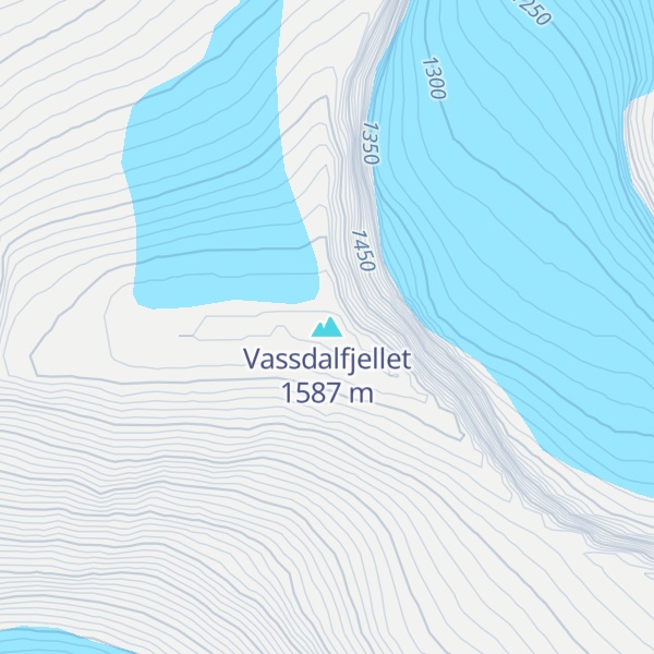 Map of Vassdalfjellet