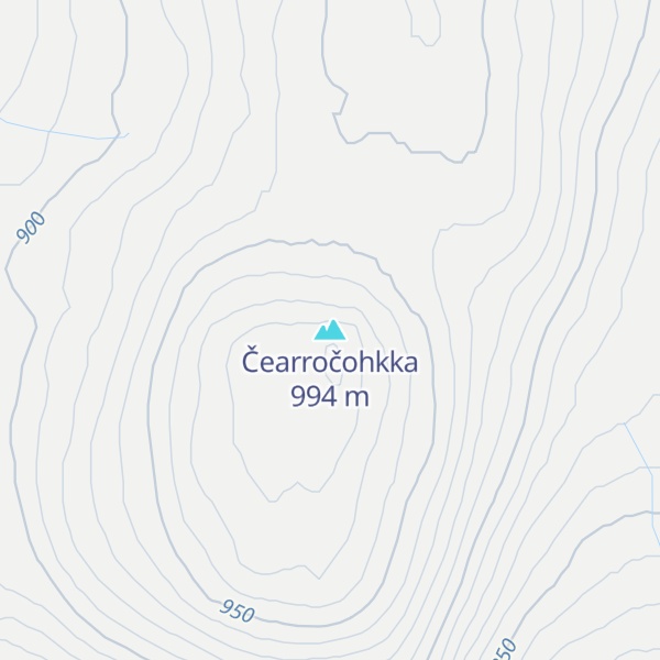 Map of Čearročohkka