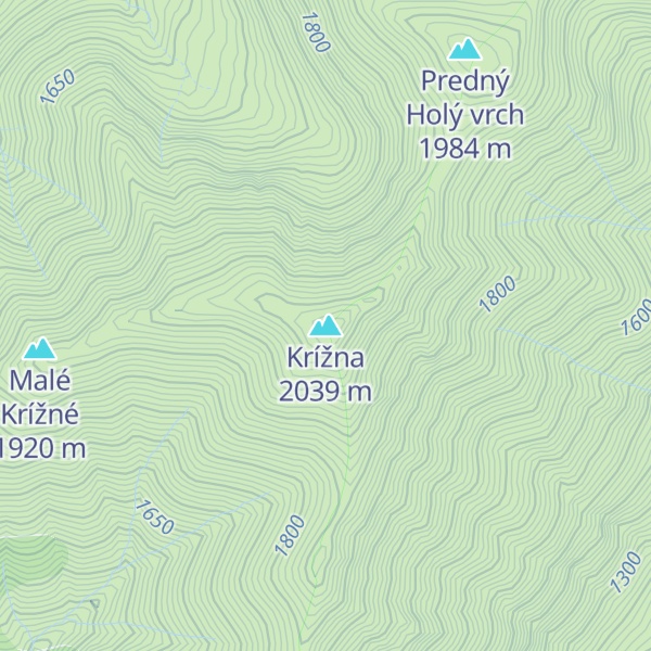 Map of Krížna