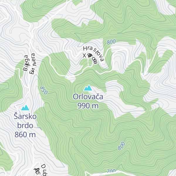 Map of Orlovača