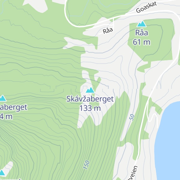 Map of Skávžaberget