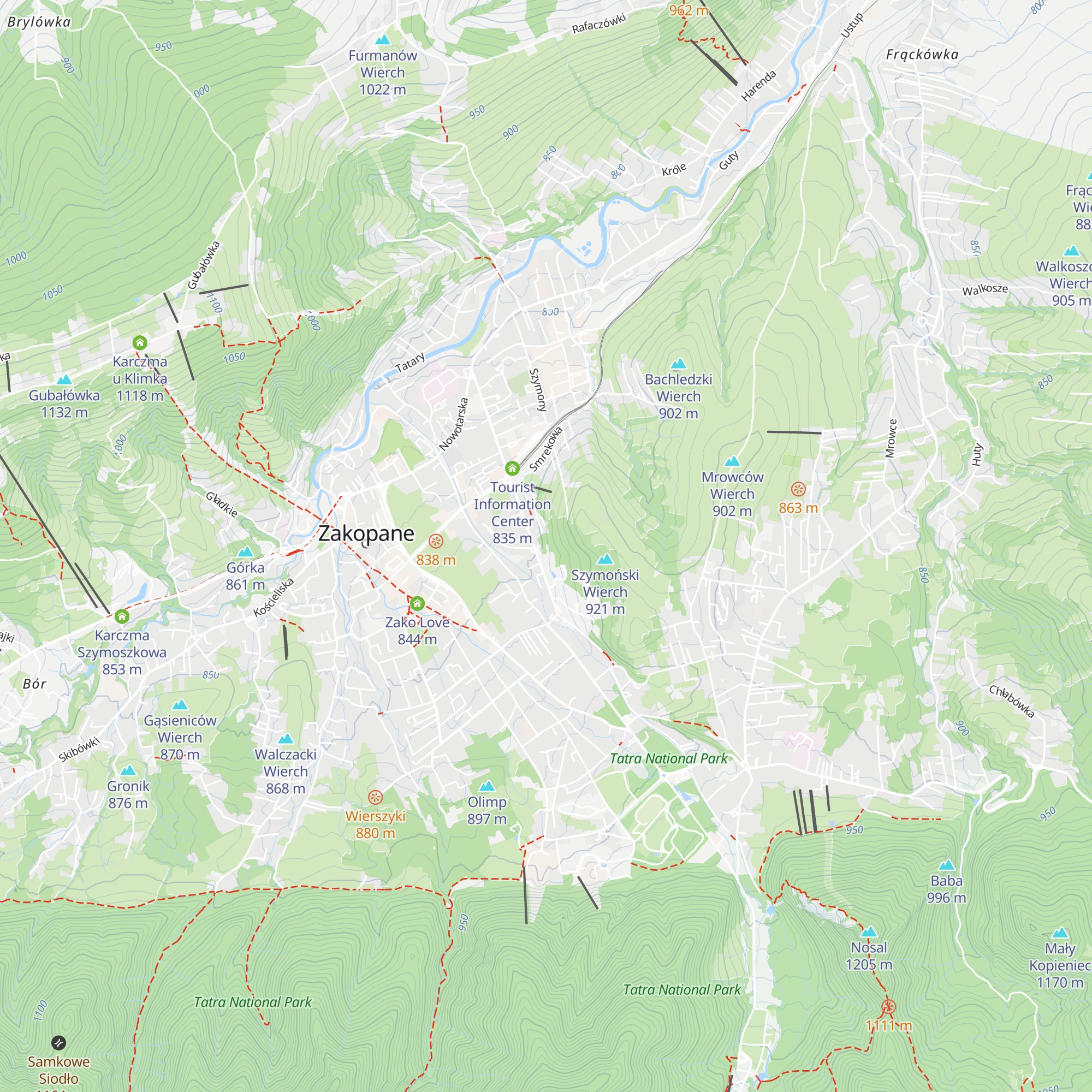 Chata Zbójnicka map