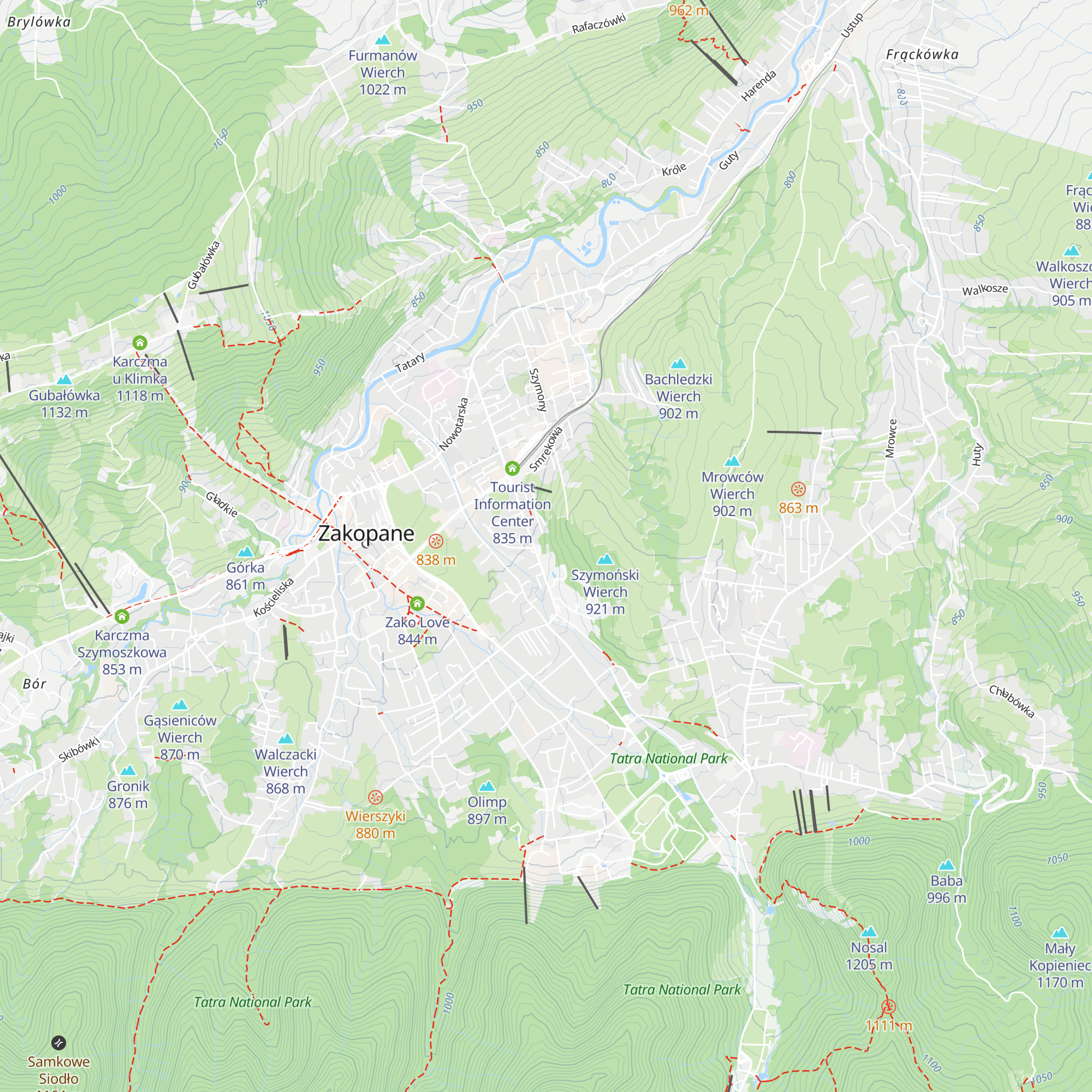 Chata Zbójnicka map