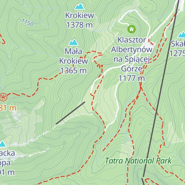 Map of Hotel Górski PTTK Kalatówki
