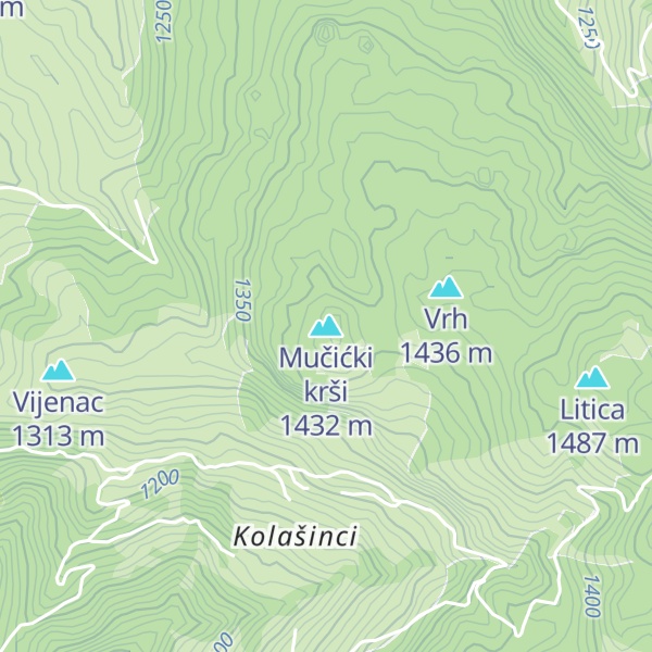 Map of Mučićki krši