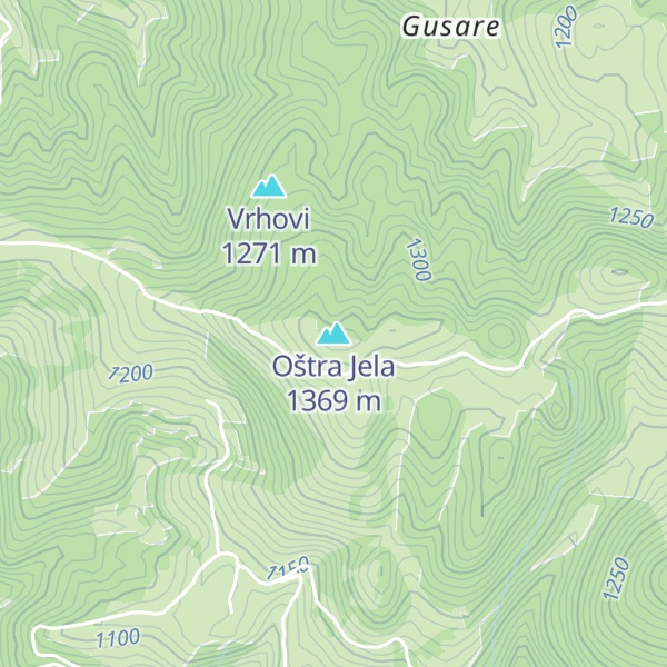 Map of Oštra Jela