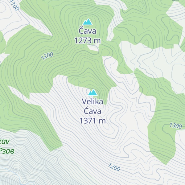 Map of Velika Ćava