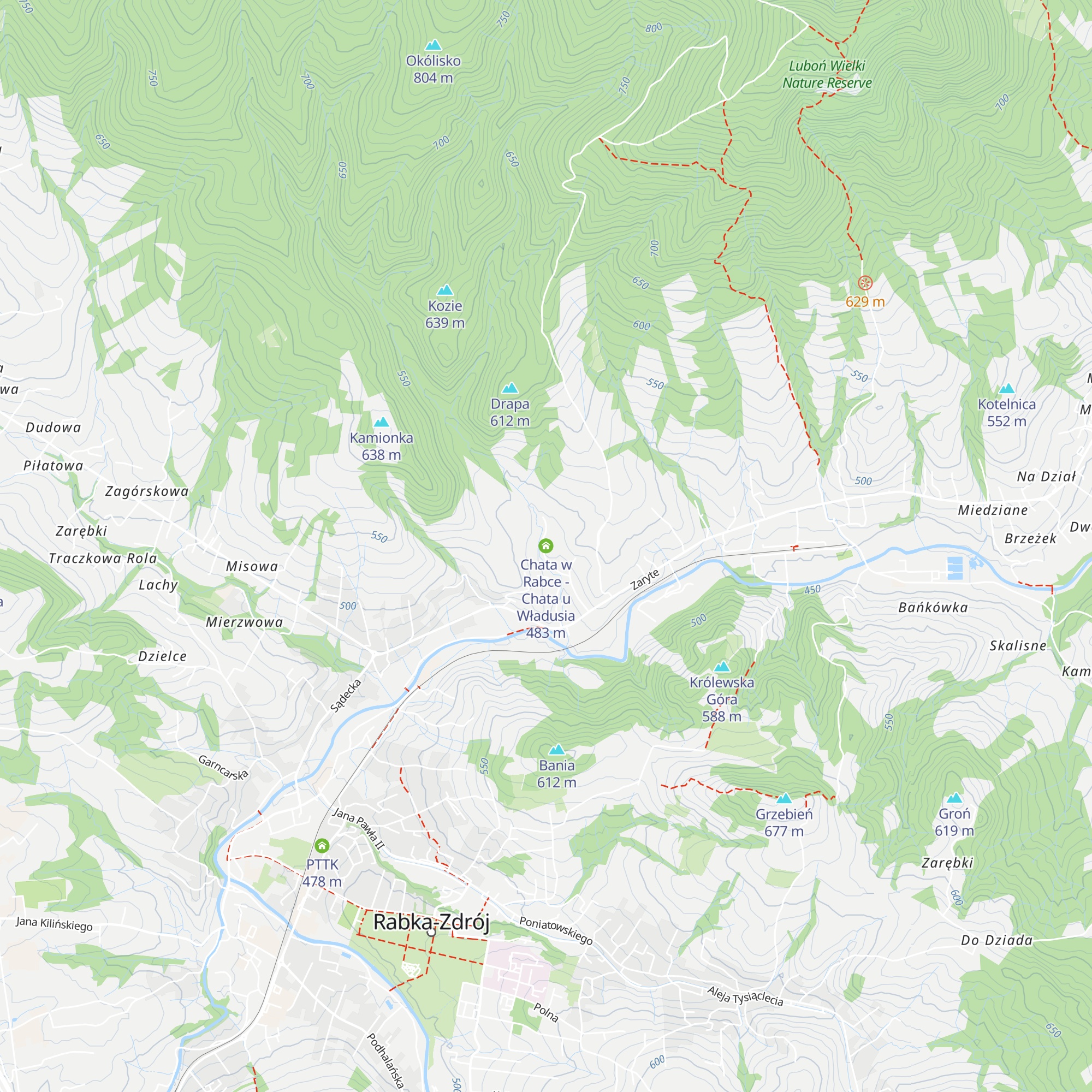 Chata w Rabce - Chata u Władusia map