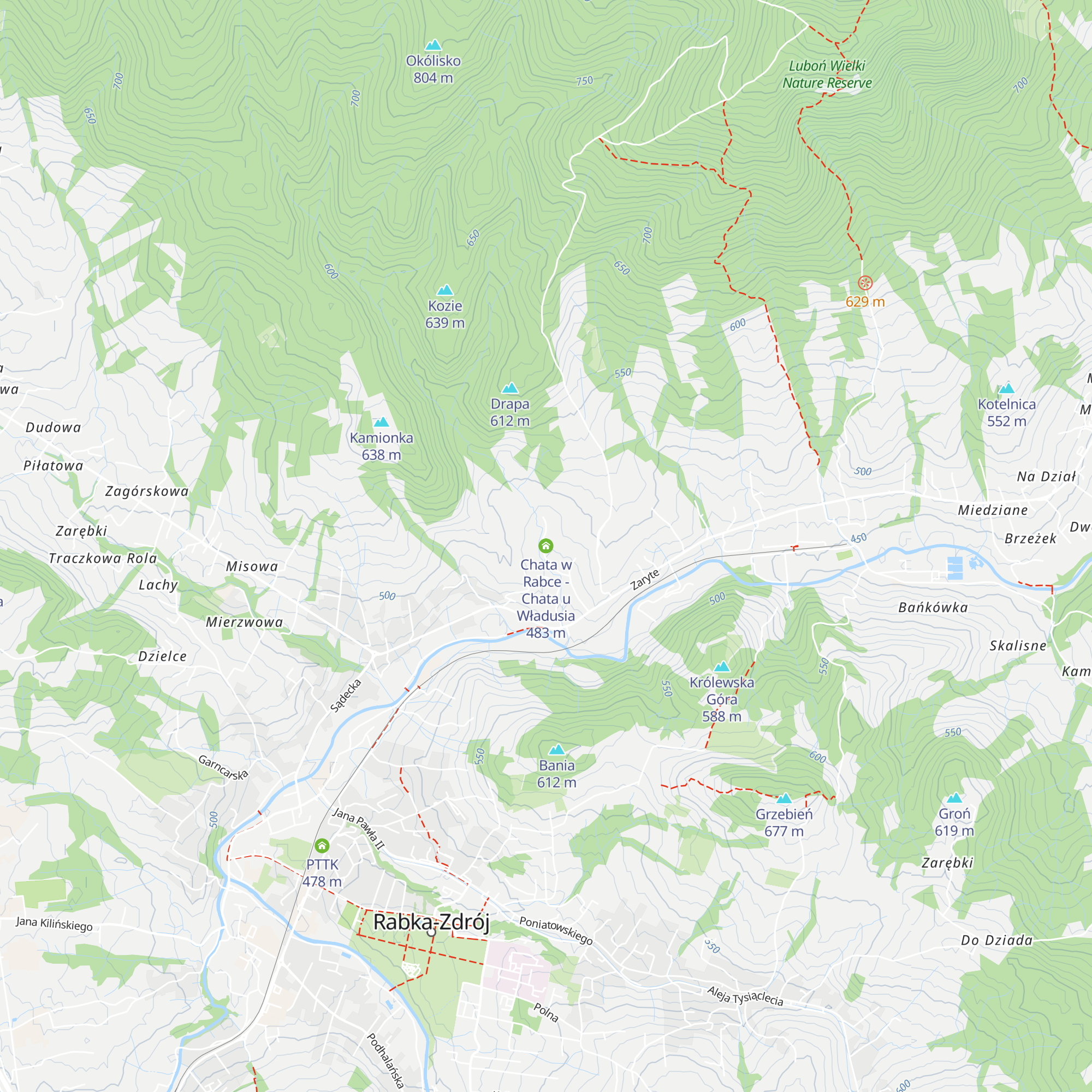 Chata w Rabce - Chata u Władusia map