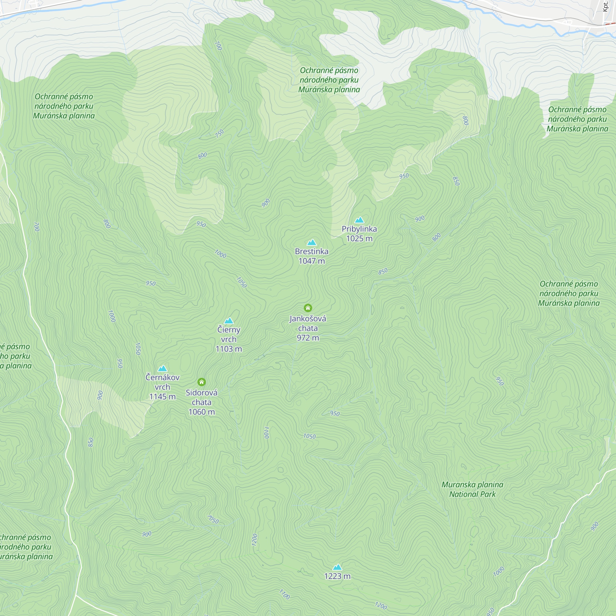 Jankošová chata map