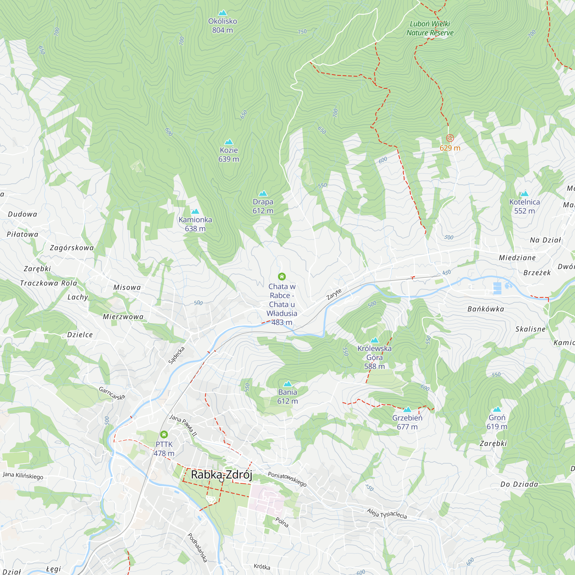 Chata w Rabce Bajkowa Osada map