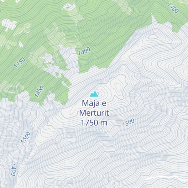 Map of Maja e Merturit