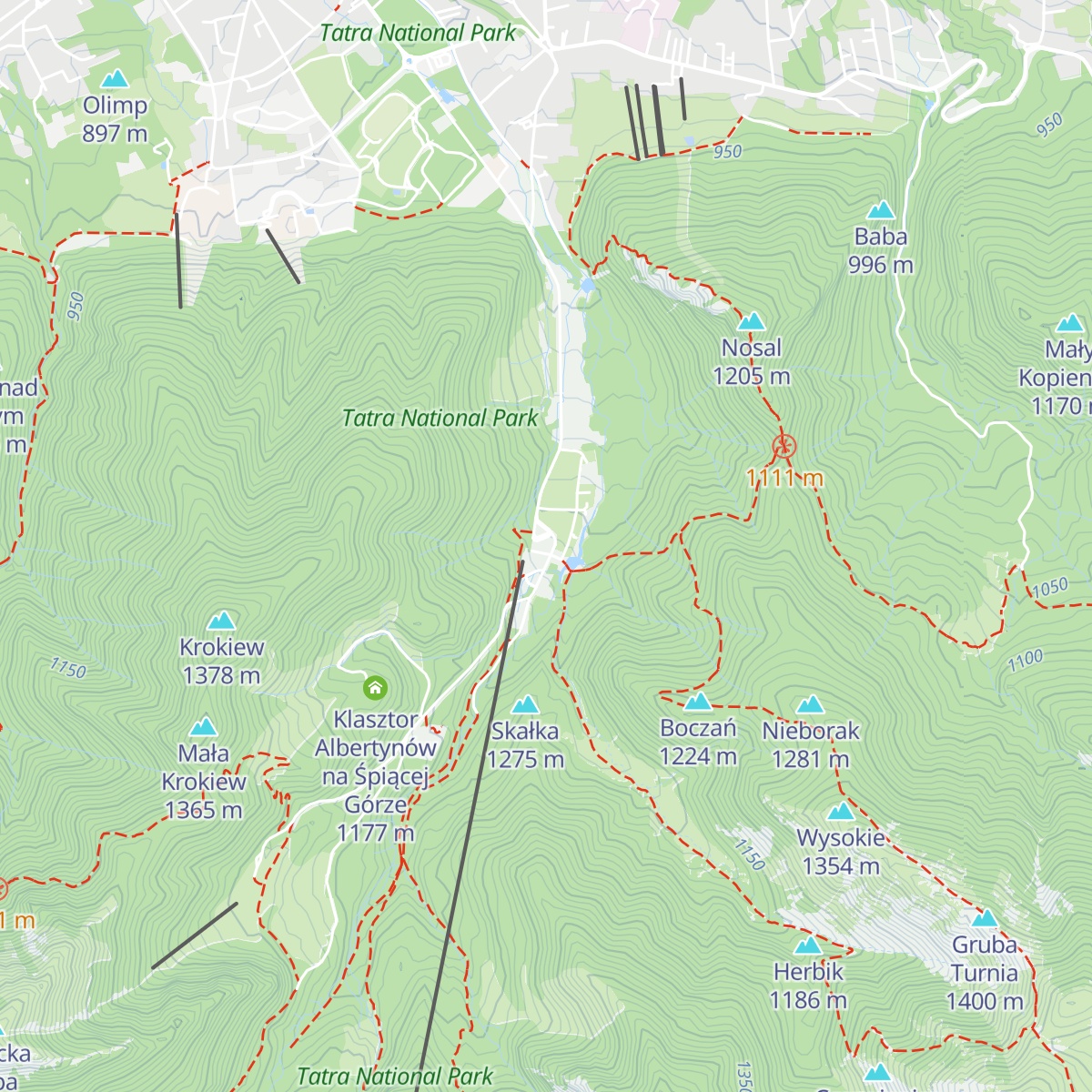 Zajazd Górski Kuźnice map