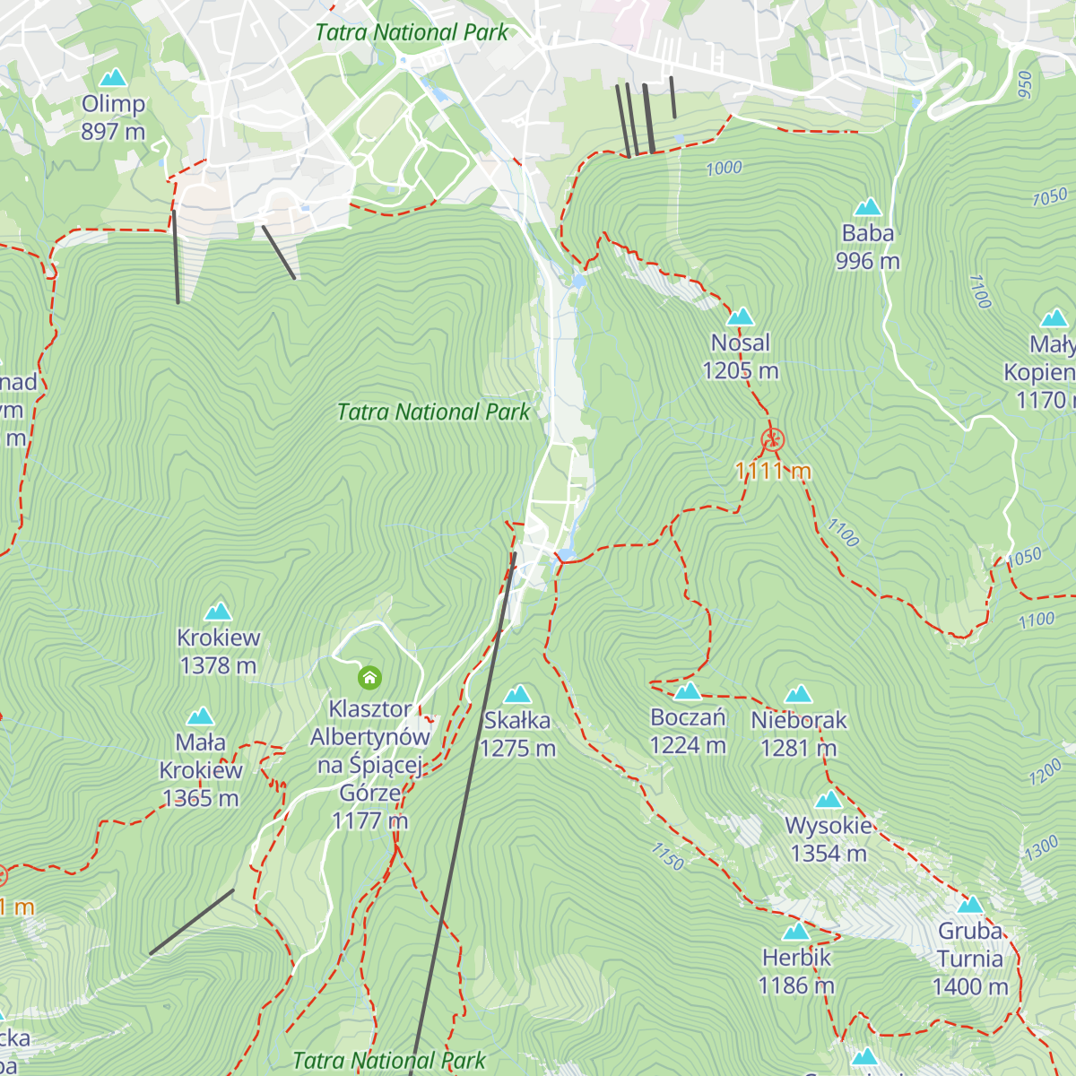Zajazd Górski Kuźnice map