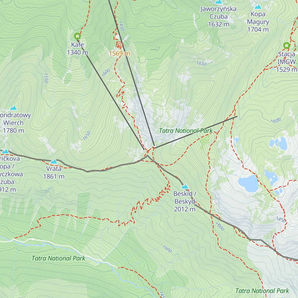 Wysokogórskie Obserwatorium Meteorologiczne Kasprowy Wierch map