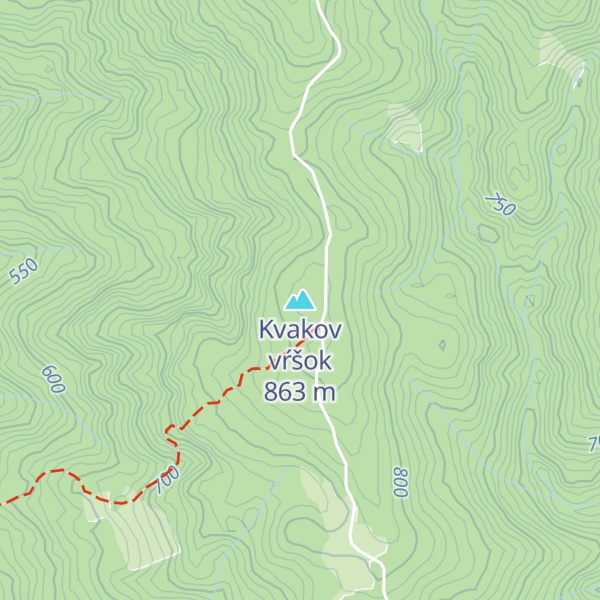 Map of Kvakov vŕšok
