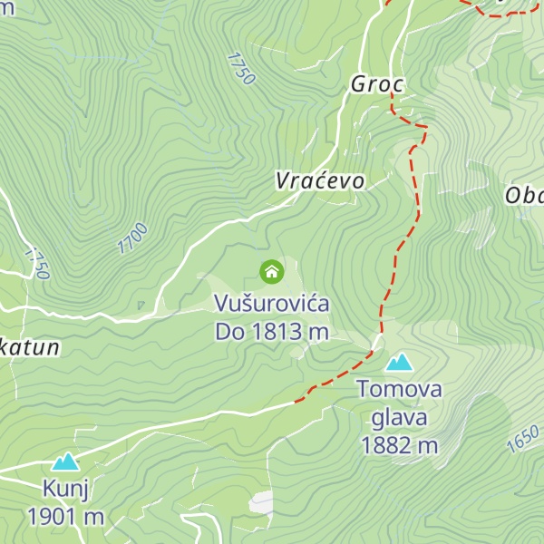 Map of Vušurovića Do
