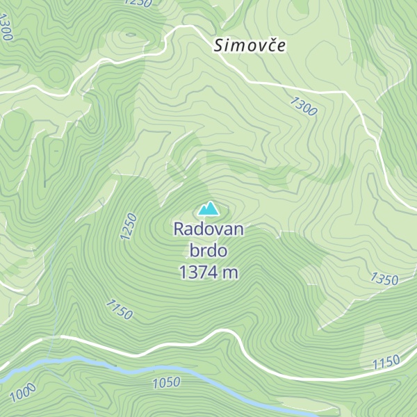Map of Radovan brdo