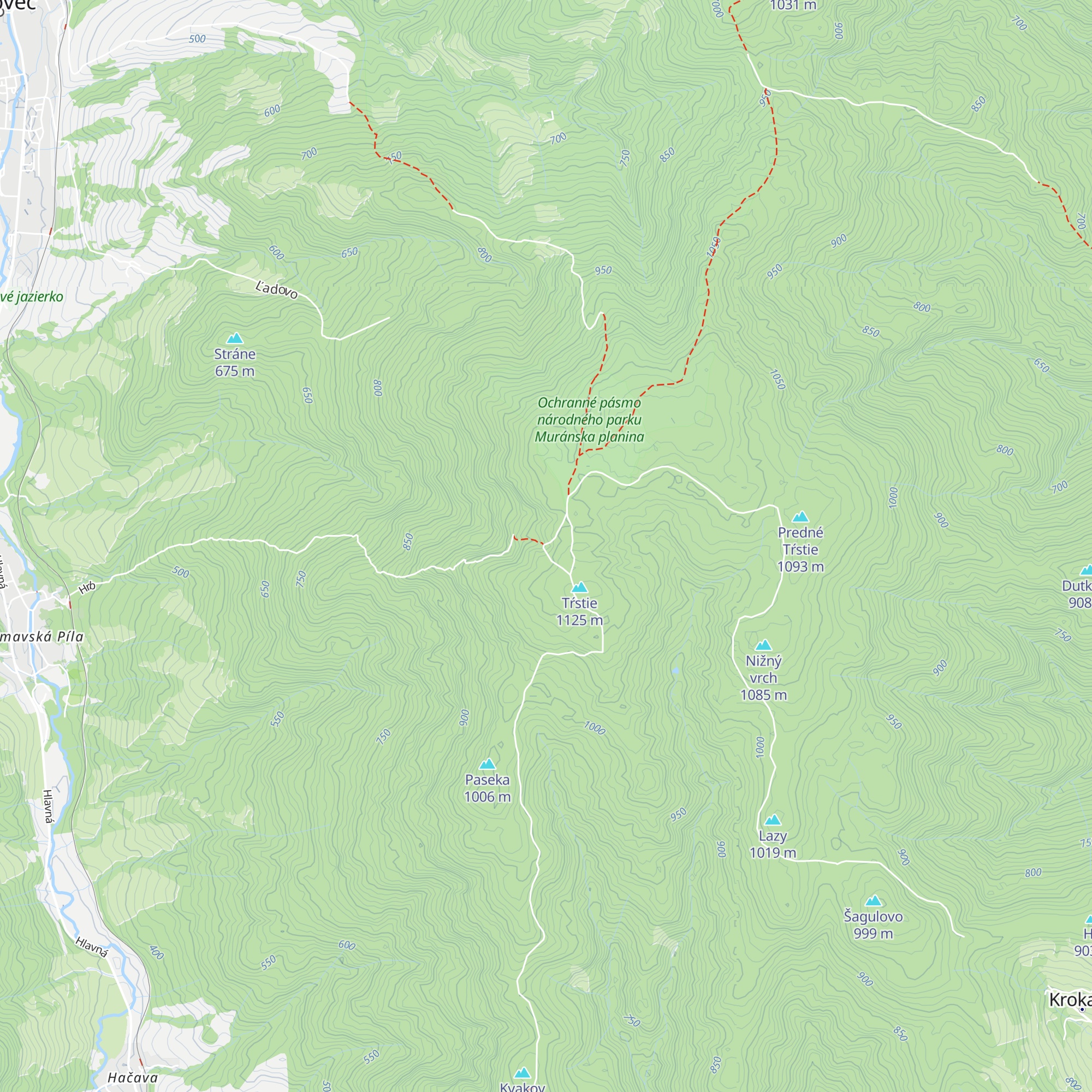 Chata Tŕstie map