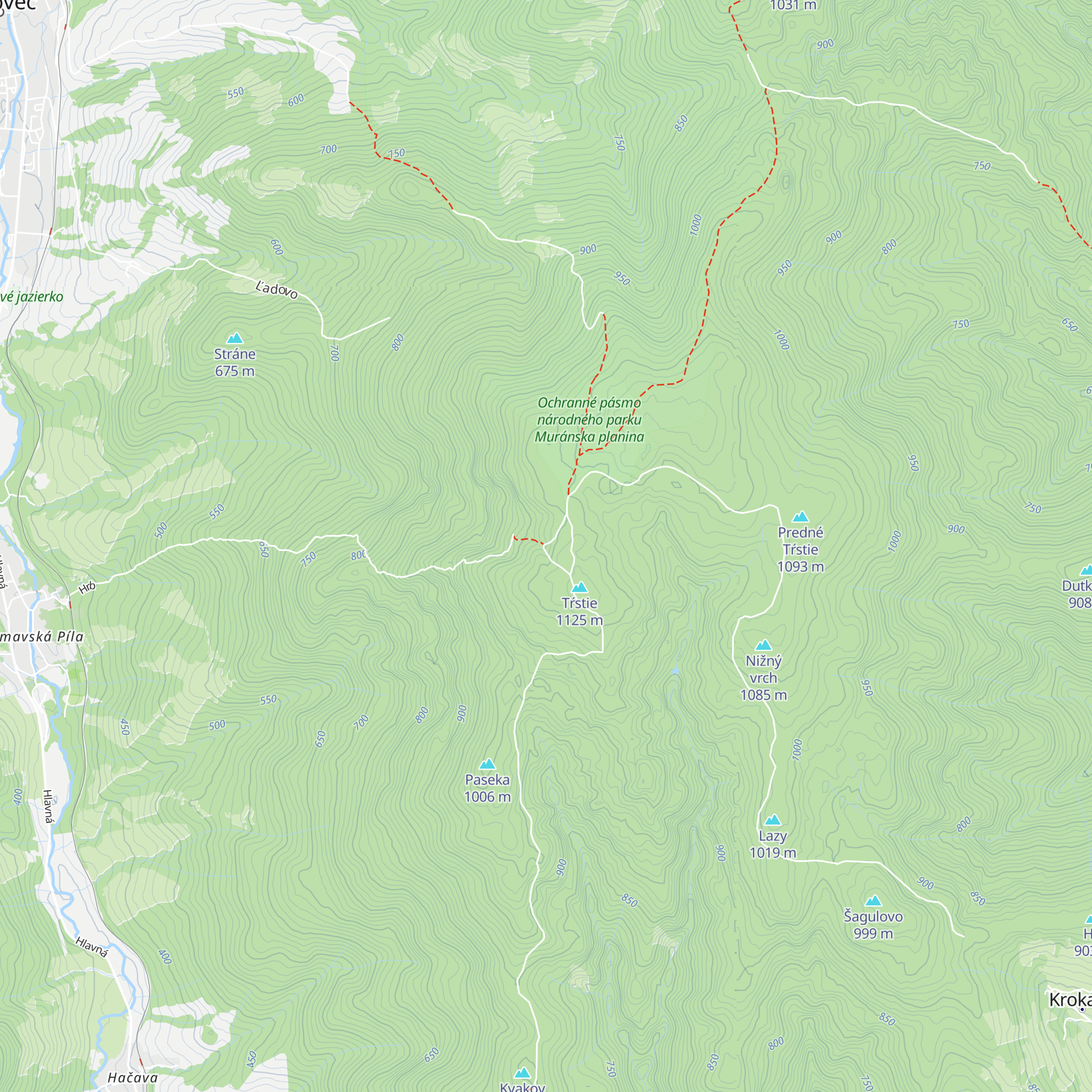 Chata Tŕstie map