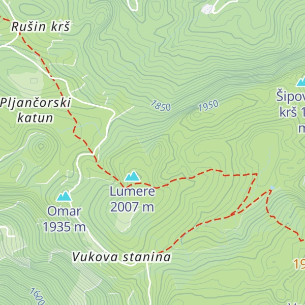 Map of Ćeta Vaganička