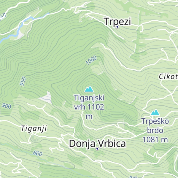 Map of Tiganjski vrh